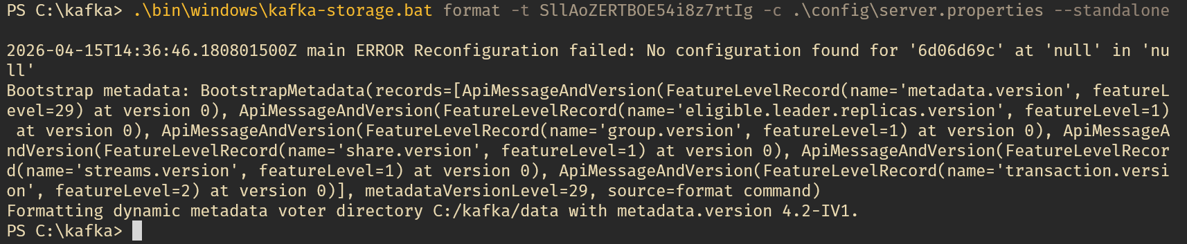 格式化存储目录